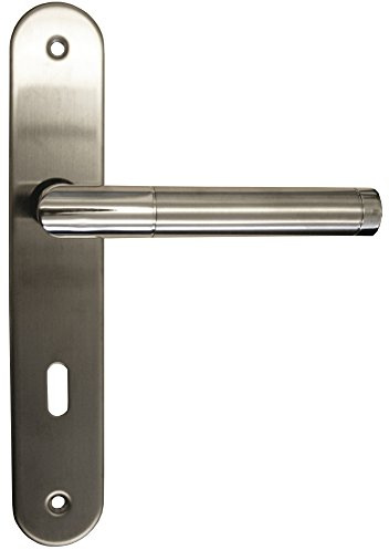 Alpertec Tina BI-Colour für Zimmertüren abgerundet ohne Feder Drückergarnitur Türdrücker Türbeschläge, 72 mm, 32858660K1