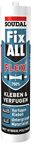 Soudal Fix ALL Flexi, für alle Anwendungen im Bereich Kleben und Verfugen, Kartusche: 290ml, Farbe: Beige