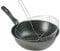 La Ideal 20726 Padella antiaderente con cestello per friggere, 26 cm, Metallo, Nero