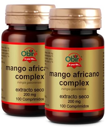 Obire | Mango africano (complex) 200 mg | Extracto Seco 100 Comprimidos (Pack 2 unidades)