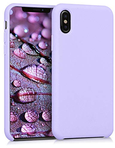 kwmobile Cover per Apple iPhone X Custodia - Back Case per Smartphone in Silicone TPU - Protezione Gommata - lavanda