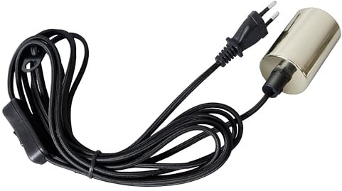 Hängefassung E27 messingfarben Kabellänge 350 cm - (294-11)