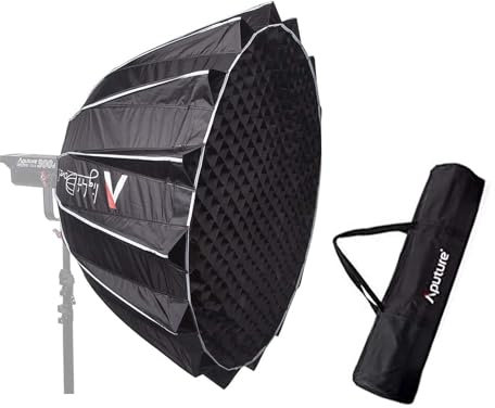 Aputure Light Dome III Studio Reflector Softbox Bowens Mount con diffusore in tessuto a nido d'ape Supporto per gel Borsa per il trasporto per Amaran 300C 150C Aputure 600D 600X Pro (90 cm)
