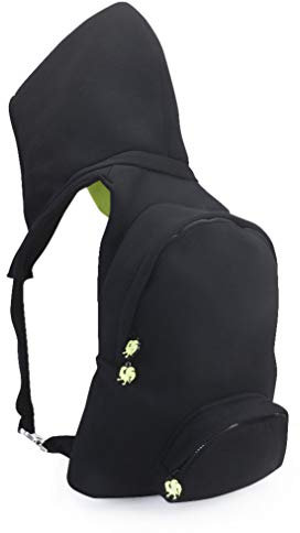 MorikukkoMorikukko Hooded Backpack Black Neon YellowUnisex-ErwachseneRucksackSchwarz (Black Neon Yellow)33x8x40 Centimeters (W x H x L)