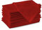 Encasa XO Baumwollstoffservietten | 12er-Set | Größe 43x43 cm | Deep Red Volltonfarbe | Waschmaschinenfest