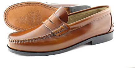Marttely Mocassins en cuir pour homme - Marron - Avec semelles en cuir - Mocassins faits à la main
