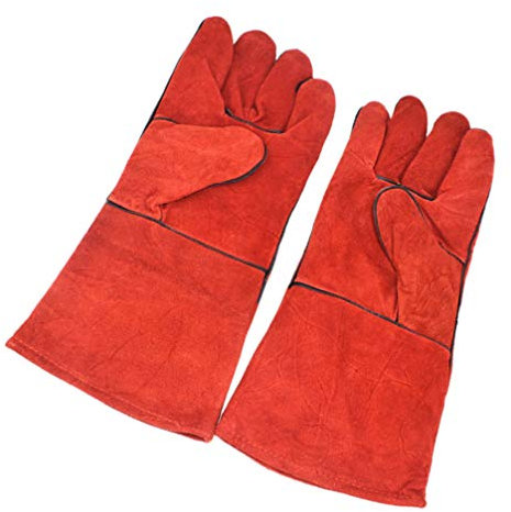 POPETPOP Gants de Manipulation des Animaux en Cuir Anti-Morsure Chien Chat Griffure Manipulation des Oiseaux Gants de Préhension Reptile Écureuil Serpent Gants de Protection de Sécurité