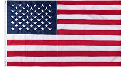 ZSDI Amerikanische Flagge, 60 x 90 cm, robuste Nylon-USA-Flagge, genähte Streifen, bestickte Sterne und robuste Messingösen, UV-beständig, US-Flagge (60 x 90 cm)