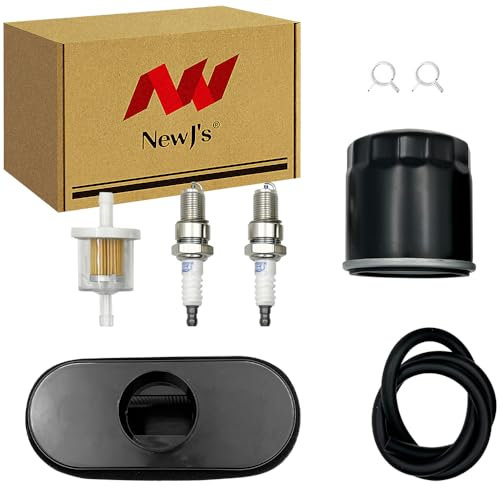 NewJ's 11013-7047 Filtro aria con 49065-7007 filtro olio Tune Up Kit adatto per Kawasaki FR651V FR691V FS481V FS541V FR730V FS600V FS651V FS691V FS730V 4 tempi tosaerba motore
