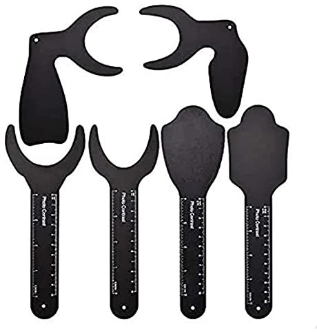 Amasie 6 Pcs Dentaire Orthodontique Noir Back Book Piec d'image Plateau De Contraste Plaque De Cheis Orale avec Barque D'échelage Outils Autoclavables