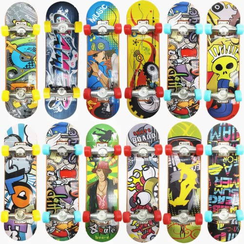 QINIFIFY Finger-Skateboards, 5 Pack Finger Skates Mini Griffbrett Deck Truck Fingerboard Skatepark Spielzeug Fingerspielzeug für Kinder