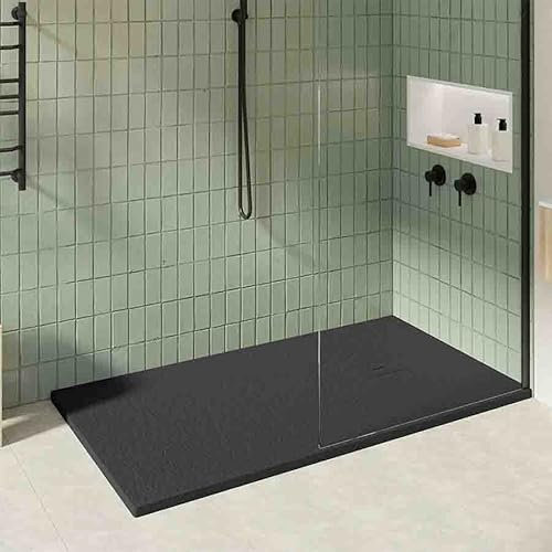 KOES - Receveur de douche en résine modèle OBI – 80x120 – Noir RAL 9005