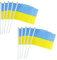 QingHUImao Ukraine Flagge, Klein Fahne Ukraine, Hand Wellenartig Ukraine Fahne, Ukrainische Flagge, Nationalflagge Ukraine, Wetterfest, Mehrfarbig, Lebendige Farbe, gegen Krieg (B, 10PC)