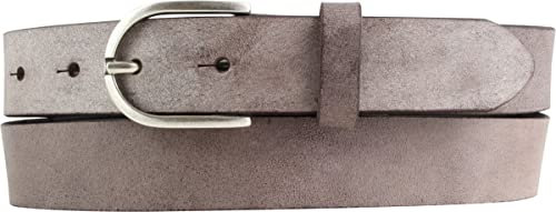 BELTINGER Damen-Gürtel Aus Weichem Vollrindleder Vintage-Look 3 cm | Schmaler Ledergürtel für Damen 30mm Used-Look | Braun 85cm