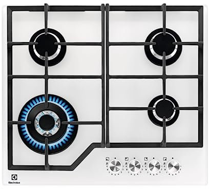 Electrolux placa gas 60cm 4 fuegos blanca KGG64362W