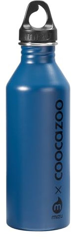 coocazoo Edelstahl-Trinkflasche, Blue, Drehverschluss, aus Edelstahl, ohne Weichmacher, geschmacksneutral, für kohlensäurehaltige Getränke geeignet, recyclebar, 0,75L