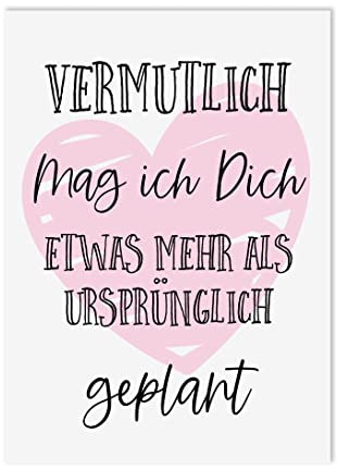 Nastami Valentinskarte Postkarte Valentinstag Karte Liebe Jahrestag Geschenk (vermutlich mag ich dich mehr)