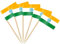 AhfuLife 100/200 Stück Cocktail Stick Flaggen, Zahnstocher Flagge für Sandwich Lebensmittel Cupcake Toppers Cocktail Obst Geschirr Party Supplies Pub Decor (100 Stück, Indien Zahnstocher Flagge)