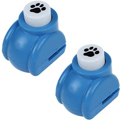 Bcowtte 2X Mini Einklebebuch Handgemachte Lochkartenmaschine Kaleidoskop Drucken DIY Papierformer (Pfote Form)