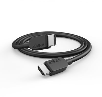 Anker Cable HDMI 8K a 60 Hz, cable HDMI Ultra HD 4K a 120 Hz, 0,9 m, cable certificado de alta velocidad de 48 Gbps con HDMI 2.1 y HDR, compatible con PlayStation 5, Xbox, televisores Samsung y más