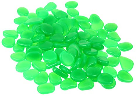 Supvox 100stücke Leuchtende Aquarium Kieselsteine Glühende Gartensteine Für Fischbehälter Und Dekoration Für Pflanzgefäße Und Wege Nachtleuchtende Steine