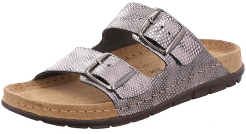 Rohde Damen Pantolette gemusterter Zweiriemer mit Schnalle Rodigo-D 5872