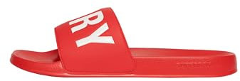 Superdry Core VEGAN Pool Slide MF310256A APPLE RED/OPTIC Größe 6-7, Apple Red Optic, 40/41 EU