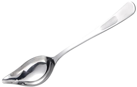 Zerodeko Stainless Steel Spoon Kunz Spoons Cake Decor Cooking Sauce Spoons Durable Gravies Spoon Small Soup Ladle Small Gravy Ladle Sauce Ladle with Pouring Spout Desert Marinade