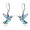 DAYLINLOVE Kolibris Ohrringe Silber 925 Vogel Ohrringe Hängend Süßer Kolibris Schmuck Geschenk für Damen Mädchen Mutter Tochter Tiere (Abalonen Muschel-Leverback)