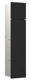 Emco Asis Pure Badschrank Unterputz WC-Modul mit Glasfront I Einbauschrank für stilvolles Badezimmer-Design in schwarz matt