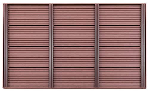 Kavolet Bodenelement für Solardusche Gartendusche Pooldusche Bodenplatte 101x63x5,5 cm WPC Outdoor Anti Rutsch Duschboden Bodenplatten Wetterfest Holzoptik für Poolleiter oder Pool, Braun