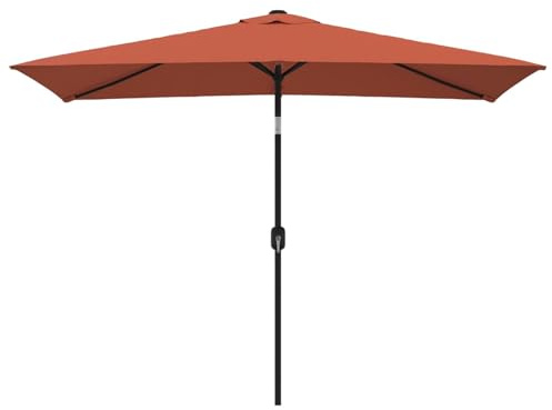 CLALER Sonnenschirm rechteckig 200x300 cm, sonnenschirm balkon 2x3 m, Terrasse Sonnenschutz UV, für Balkon Garten, Terrakotta