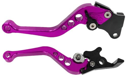 2 Piezas De Palanca De Embrague Y Palanca De Freno De Motocicleta, Piezas De Moto DeCross, Palancas De Embrague De Freno Corto De Motocicleta, CNCDe Aluminio Ajustable, Palanca De Freno, Morado