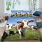 Vaca Lechera Juego De Funda NóRdica De Microfibra De 220 x 240 cm Césped Verde 3 Piezas Fundas NóRdicas Suaves Y Transpirables con Cremallera 2 Fundas De Almohada 50 x 75 cm