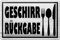 Schild Blech 30x20cm - Made in Germany - Hinweis Geschirr Rückgabe Metall Deko Blechschild