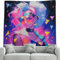 HOUHUANG Hängende Gemälde, Wandteppiche, Wandbilder und dekorative Gemälde, fluoreszierender Anime, Cartoons, Polyester-Material (150 x 150 cm) für Familien, Bars und Partys im Freien (24804)