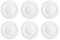 Acan Tradineur - Pack de 6 Platos Llanos para postres Modelo Elba - Fabricado en Vidrio Opal - Ideal para cenas Familiares y Eventos - Ø 20 x 2 cm