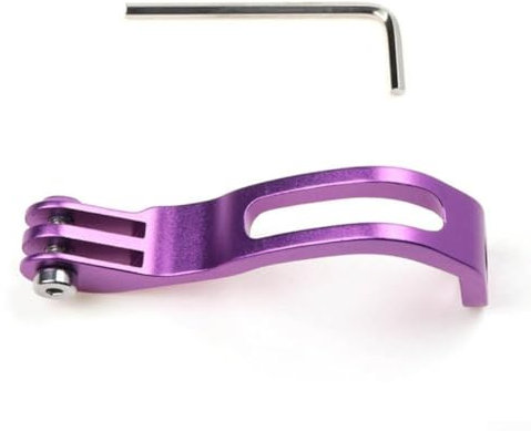 Gdfnmogo Bike Front Fork Lamp Stand, Aluminum Alloy Light Extension Bracket For Folding Bike Light,Sports Camera Mount Base Parts(purple)