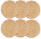 PRITOK Set di 6 tovagliette rotonde intrecciate in giacinto d'acqua: sottobicchieri decorativi da 30 cm, decorazione per soggiorno, sottobicchieri intrecciati per piatti caldi, tovagliette per esterni