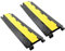 Vilnow Lot de 2 tapis de protection de câbles à 2 canaux - 94 x 25 x 5 cm - Protection contre les débordements pour câbles, pont de câbles, pont de câbles extérieur, pour câbles 5T - Sol en caoutchouc
