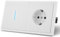 MVAVA Interruptor de luz con enchufe, 1 compartimento Interruptor de luz empotrado de 1 vía con terminales de resorte, indicador luminoso LED, 80mm*150mm Blanco