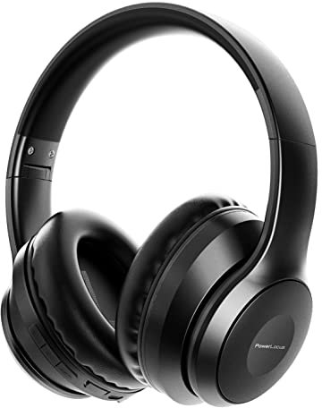 PowerLocus Wireless Bluetooth Headphones, Over The Ear Headphone with Microphone, Foldable with Carry Case, Hi-Fi Stereo Sound, Long Battery Playtime for Phones/Tablets/PC (Graphite Black)