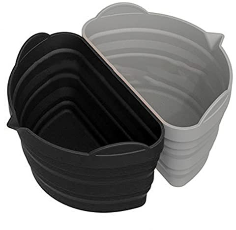 CaCaCook Silicone Slow Cooker Liner, 6-8 Quart (1.5-2L), Reusable, Divider, Black