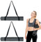 LUFFLOK 2 Stück Schwarze Yogamatte Tragegurte, Verstellbare Haltbare Schlinge, Passend für Alle Matte Größen, Feststehender Yoga Gurt für Pilates, Fitness und Outdoor-Aktivitäten (2 Stück)