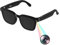 AI Smart Brille mit Fahrrad Kamera und Mikrofon Sportkamera Motorrad Intelligent Brillen Sonnenbrille mit Kleine Videobrille Live Übertragung für Herren Damen Smart Camera Glasses Mini Videokamera