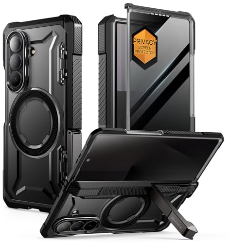 SUPCASE for Samsung Galaxy Z Fold 7 Case with Kickstand (UB Grip), [Compatible with MagSafe] [Built-in Tempered Glass Screen Protector] [Hinge Coverage] Military-Grade Protection Phone Case (PriSP)