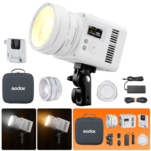 Godox ML150Bi LED Video Light 1800K–10000K CRI97+ TLCI98+ 14FX-Effekte Unterstützt APP-Steuerung für Studio/Live-Streaming/Außenbereich (ML150Bi)