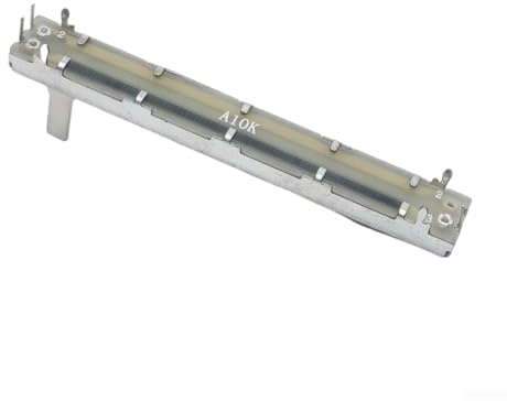 Audio Slide Potentiometer, 75 mm Länge, 60 mm Verfahrweg, 15 mm Schaft mit Fiberglas-Basis für Mischpulte (A10K)