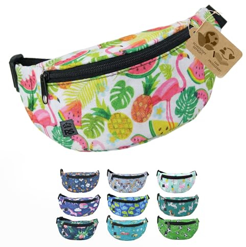 Bauchtasche Hüfttasche Gürteltasche für Kinder 3-7 Jahre - Kindergürteltasche mit verstellbarem Hüftgurt - leicht kompakt, abwaschbares Robustes Material (Modell 14)