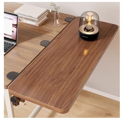DTVEW Desk Extender Tray, Clamp On Desk Shelf, Keyboard Extender for Desk, Keyboard Tray for Office Home Use Table Desk Arm Rest(40x20cm)